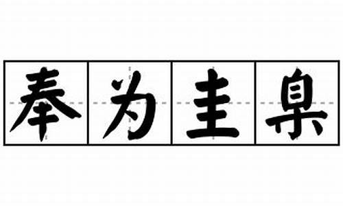 奉为圭臬的意思及成语解释_奉为圭臬的意思