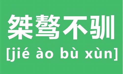 桀骜不驯的近义词_桀骜不驯的近义词是什么词