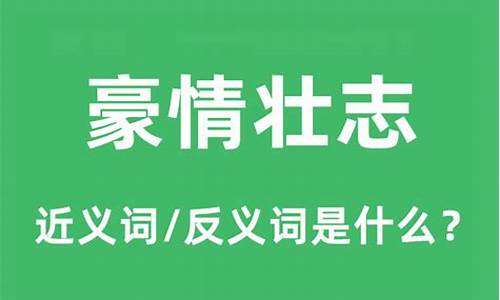 豪情壮志是什么意思_豪情壮志什么意思?