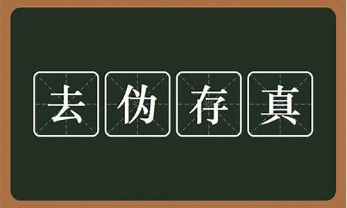 去伪存真的意思_去伪存真怎么读音