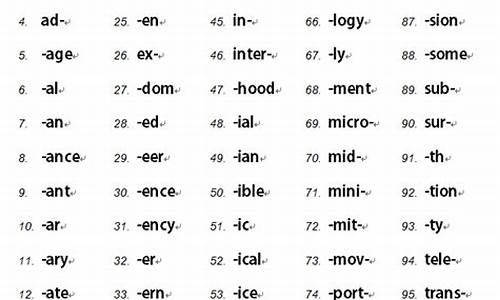 英语单词词根词缀表_英语词根词缀记忆大全(整理打印版)